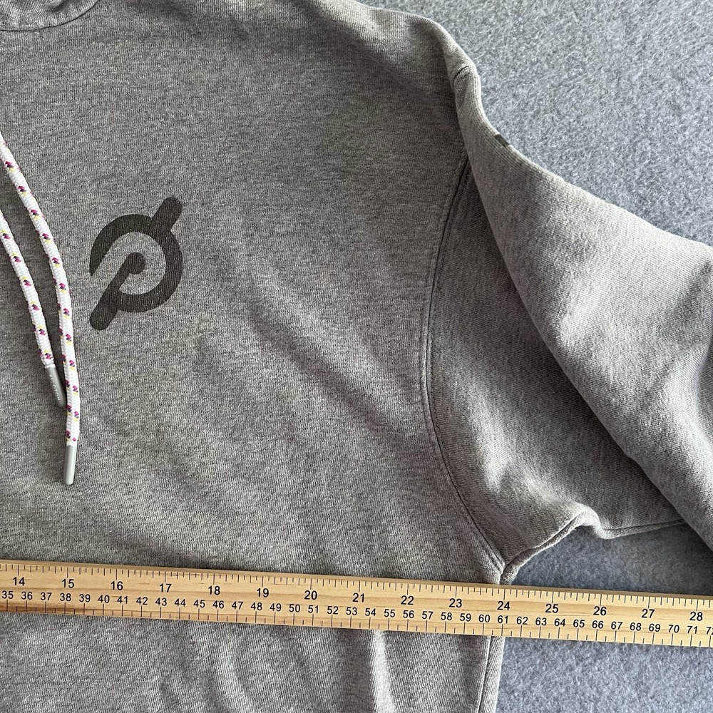 Peloton Men's Hoodie Size L Gray Pullover Logo Drawstring Activewear Cotton - Picture 11 of 14